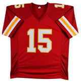 Patrick Mahomes Sr. "3x Inscribed" Signed Authentic Red Pro Style Jersey JSA