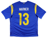 Rams Kurt Warner Authentic Signed Blue Nike Game Jersey BAS Witnessed