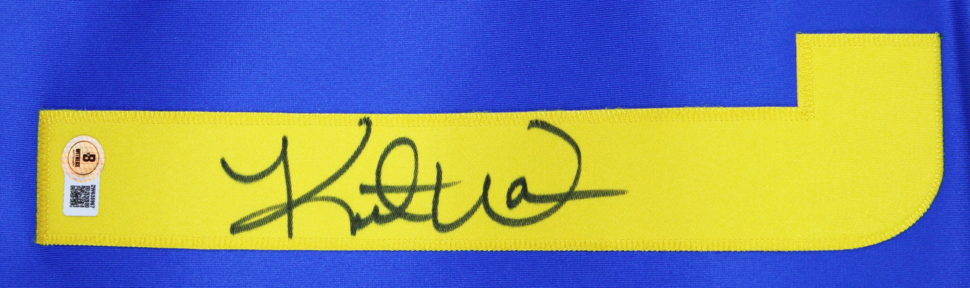 Rams Kurt Warner Authentic Signed Blue Nike Game Jersey BAS Witnessed