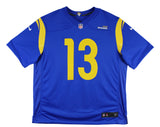Rams Kurt Warner Authentic Signed Blue Nike Game Jersey BAS Witnessed
