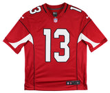 Cardinals Kurt Warner Signed Red Nike Game Jersey w/ Black Sig BAS Witnessed