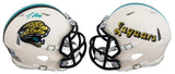 Jaguars Travis Hunter Authentic Signed Retro Speed Mini Helmet BAS Witnessed