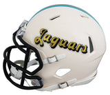 Jaguars Travis Hunter Signed Retro Speed Mini Helmet W/ Case BAS Witnessed
