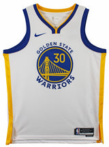 Warriors Stephen Curry Signed White Nike Association Edition Swingman Jersey BAS