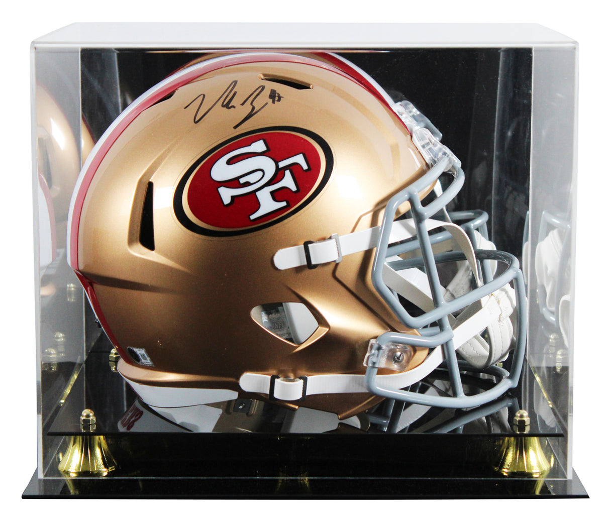 49ers Nick Bosa Authentic Signed Full Size Speed Rep Helmet w/ Case BAS Witness