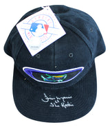 Rays Jim Morris "The Rookie" Authentic Signed Black Snapback Baseball Hat BAS 1
