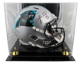 Panthers Luke Kuechly Signed Full Size Speed Rep Helmet W/ Case BAS Witnessed