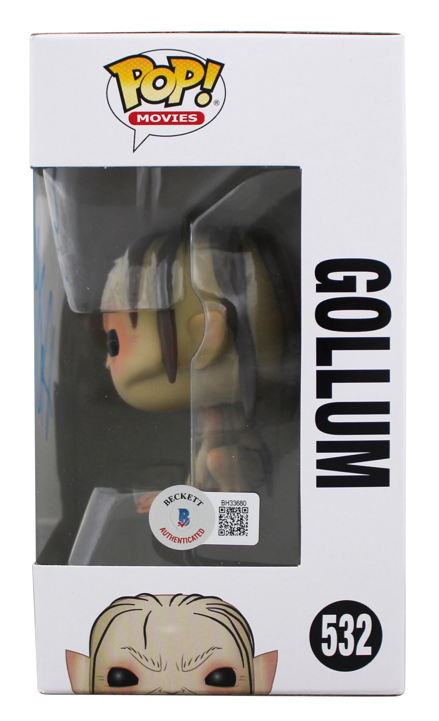 Andy Serkis Lord of the Rings Signed Gollum #532 Funko Pop Vinyl Figure BAS 1