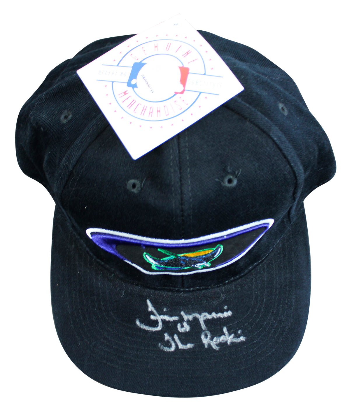 Rays Jim Morris "The Rookie" Authentic Signed Black Velcro Baseball Hat BAS 1