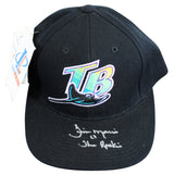 Rays Jim Morris "The Rookie" Authentic Signed Black Snapback Baseball Hat BAS 2