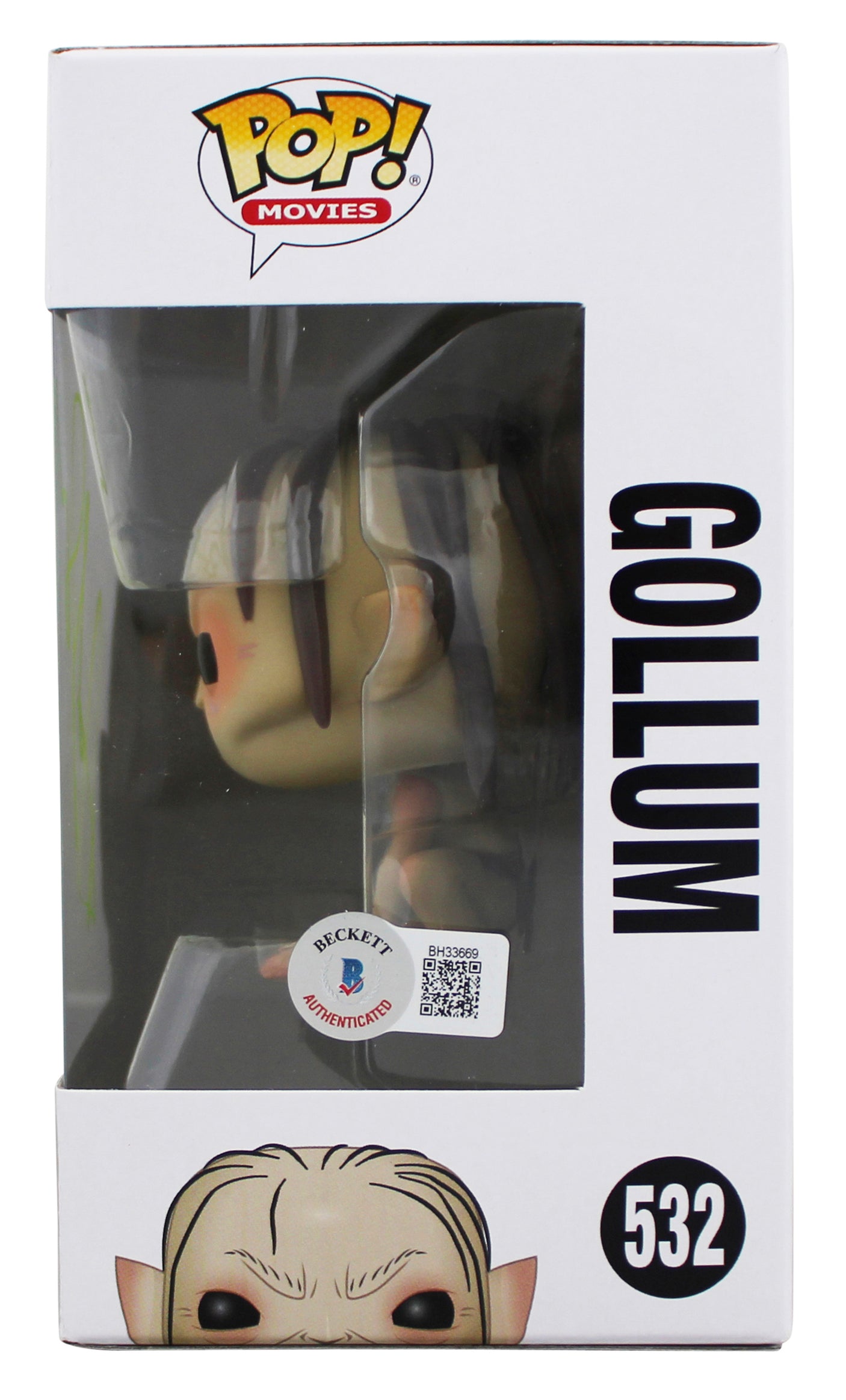 Andy Serkis Lord of the Rings Signed Gollum #532 Funko Pop Vinyl Figure BAS 2