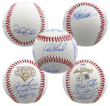 2009 Yankees (9) Jeter Rivera Posada Signed 2009 WS Logo Oml Baseball Steiner 2