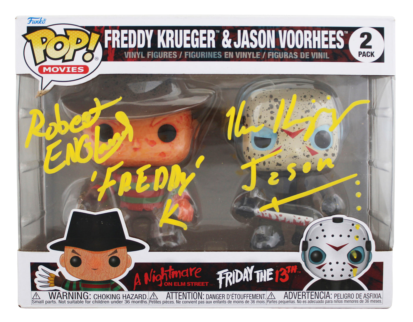 Robert Englund & Ken Kirzinger Signed 2 Pack Funko Pop Vinyl Figure JSA #CG80503