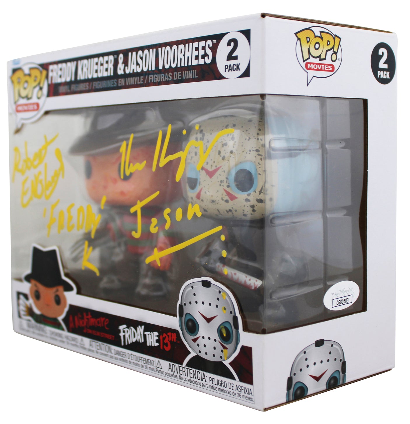Robert Englund & Ken Kirzinger Signed 2 Pack Funko Pop Vinyl Figure JSA #CG80503