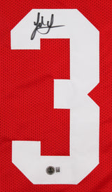 Ohio State Jack Sawyer Authentic Signed Red Pro Style Jersey Autographed BAS