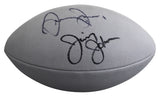 Cowboys Jerry Jones & Jimmy Johnson Signed Grey Wilson Nfl Football JSA #AN53987