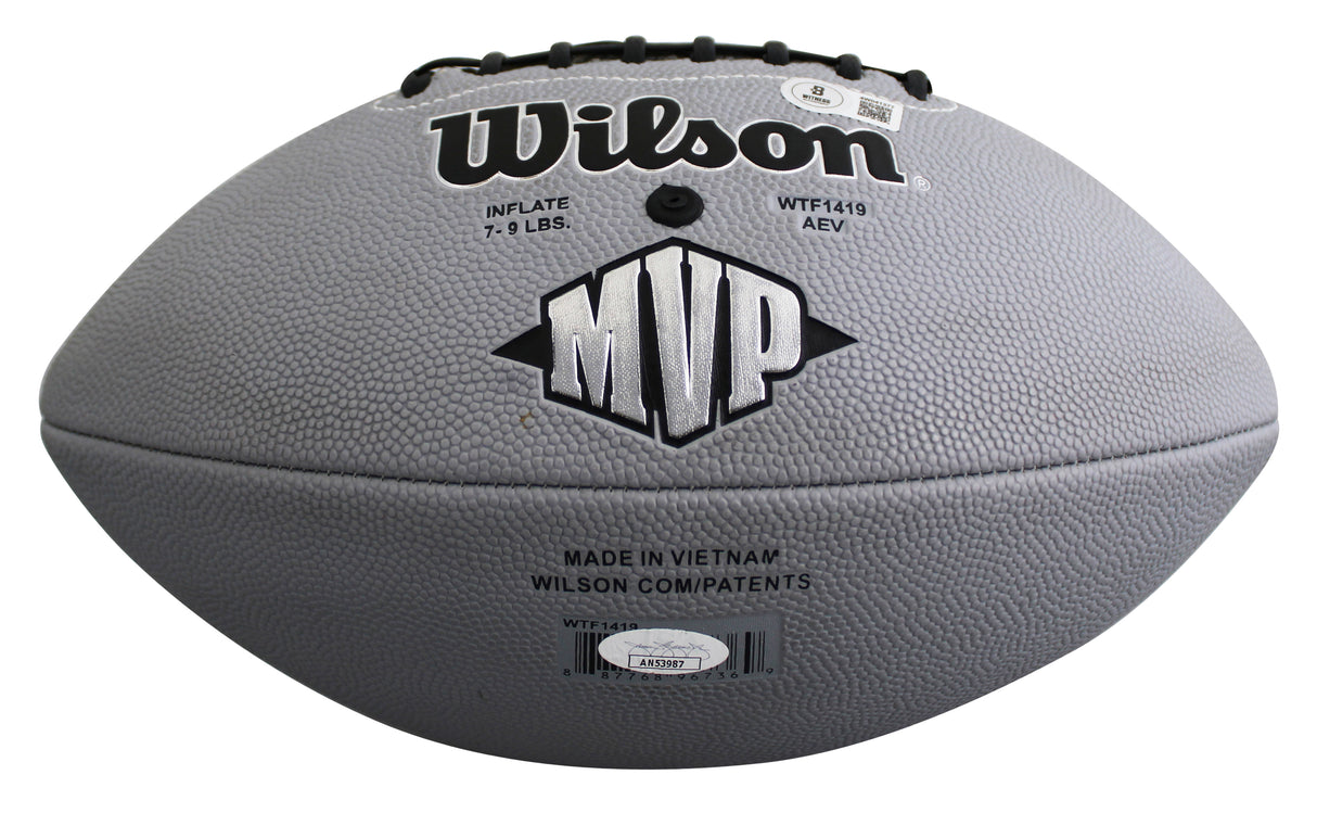Cowboys Jerry Jones & Jimmy Johnson Signed Grey Wilson Nfl Football JSA #AN53987