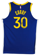 Stephen Curry "Human Torch" Signed Blue Nike Icon Edition Authentic Jersey BAS W