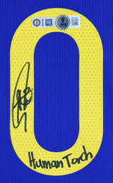 Stephen Curry "Human Torch" Signed Blue Nike Icon Edition Authentic Jersey BAS W