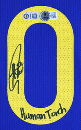 Stephen Curry "Human Torch" Signed Blue Nike Icon Edition Authentic Jersey BAS W