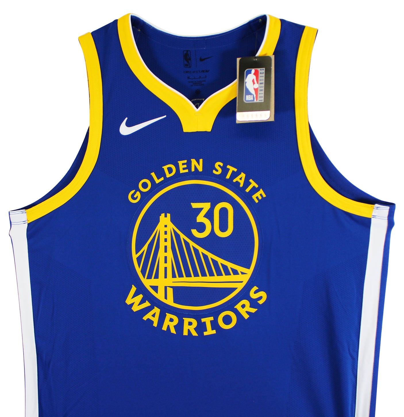 Stephen Curry "Human Torch" Signed Blue Nike Icon Edition Authentic Jersey BAS W