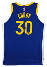 Stephen Curry "Finals MVP" Signed Blue Nike Icon Edition Authentic Jersey BAS W
