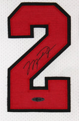 Michael Jordan Signed 97-98 White M&N Authentic Framed Jersey BAS #AE13411