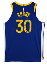 Stephen Curry "4x Champ" Signed Blue Nike Icon Edition Authentic Jersey BAS Wit
