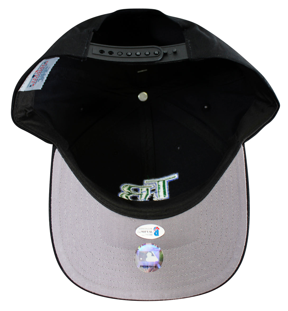 Rays Jim Morris "The Rookie" Authentic Signed Black MLB Hat BAS #WA40677