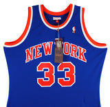 Knicks Patrick Ewing Authentic Signed Blue 1991-92 M&N Jersey BAS Witnessed