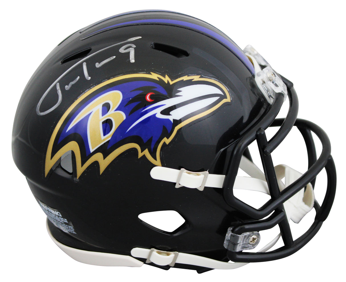 Ravens Justin Tucker Authentic Signed Speed Mini Helmet JSA Witnessed #WB270658