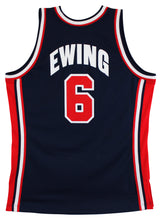 Knicks Patrick Ewing Signed Navy Blue 1992 Team USA M&N Authentic Jersey BAS Wit