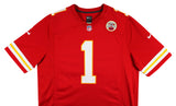 Chiefs Xavier Worthy Signed Red Nike Limited Jersey w/ Black Signature Fanatics