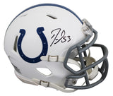 Colts Darius Leonard Authentic Signed White Speed Mini Helmet JSA Wit #WPP948765