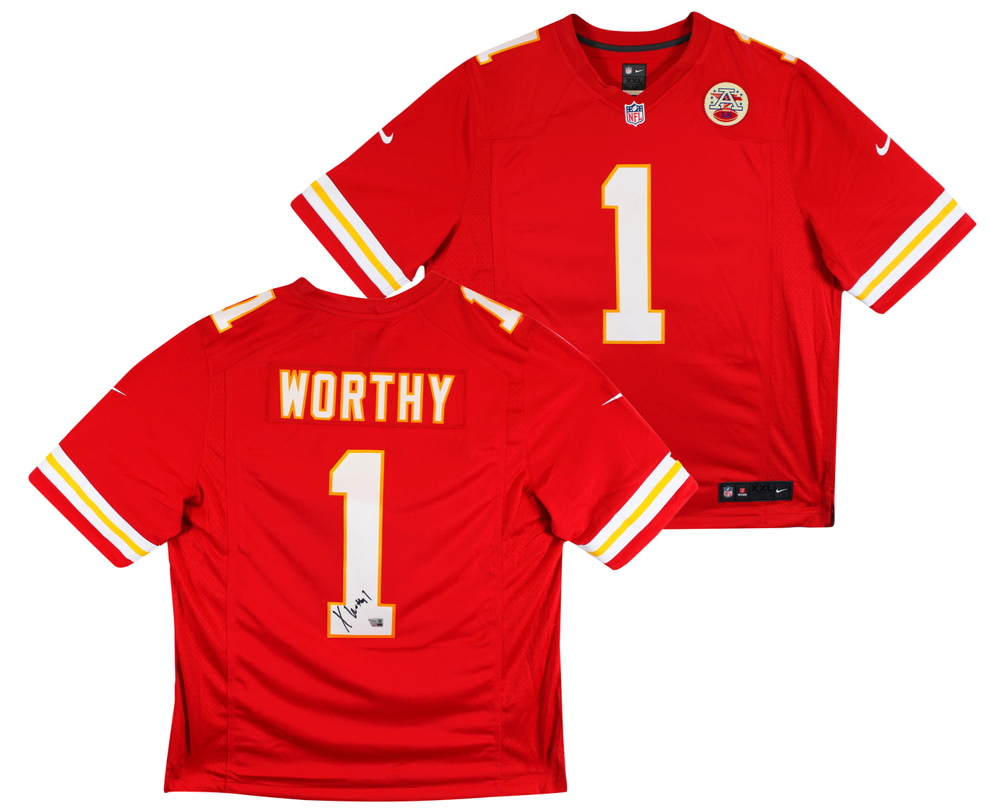 Chiefs Xavier Worthy Signed Red Nike Limited Jersey Fanatics #XP14148337