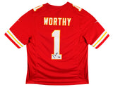 Chiefs Xavier Worthy Signed Red Nike Limited Jersey Fanatics #XP14148337