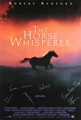 The Horse Whisperer (6) Johansson, Redford, Neill, +3 Signed 27x40 Poster BAS
