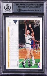 Celtics Larry Bird Signed 1991 Upper Deck #344 Card Auto Graded 10! BAS Slab