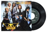 Aerosmith (5) Tyler, Perry, Hamilton +2 Signed 45 RPM Album Cover W/ Vinyl BAS