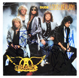 Aerosmith (5) Tyler, Perry, Hamilton +2 Signed 45 RPM Album Cover W/ Vinyl BAS