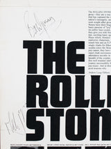 Rolling Stones (5) Jagger, Richards, Jones, Watts & Wyman Signed Album Cover BAS