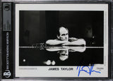 James Taylor Authentic Signed 8x10 B&W Promo Photo Auto Graded 10! BAS Slabbed