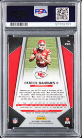 Patrick Mahomes Signed 2017 Panini Prizm Silver #269 RC Card 8 Auto 10 PSA Slab