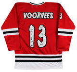 Ari Lehman "First F'N Jason" Authentic Signed Red Hockey Jersey BAS Witnessed