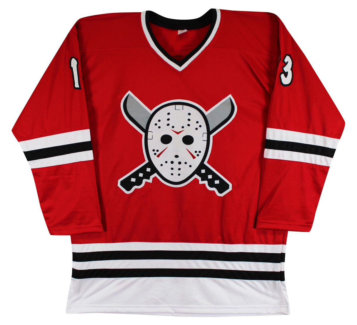 Ari Lehman "First F'N Jason" Authentic Signed Red Hockey Jersey BAS Witnessed