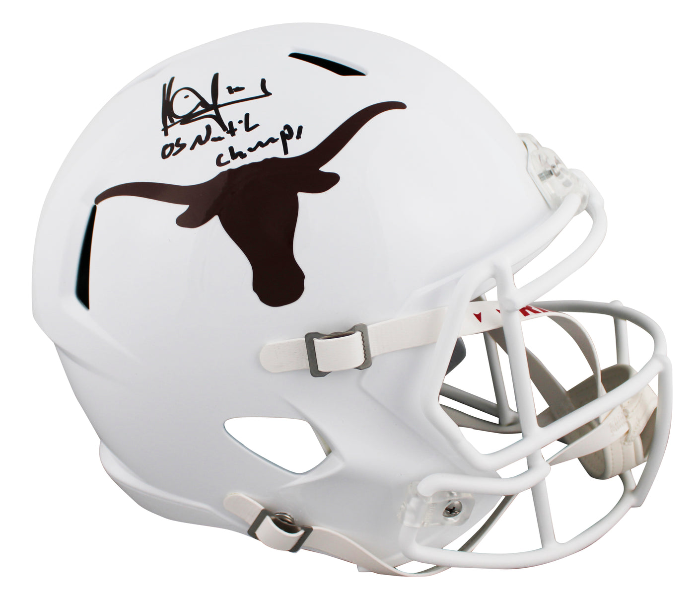 Texas Vince Young "2005 Nat'l Champs" Signed F/S Speed Rep Helmet W/ Case BAS W