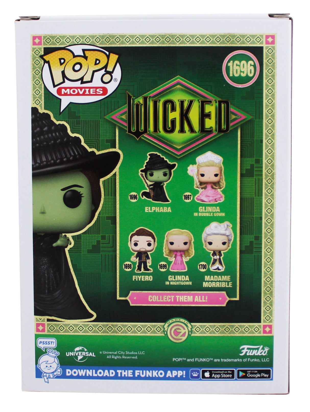 Cynthia Erivo Wicked Signed Elphaba #1696 Funko Pop Vinyl Figure BAS #BQ48418