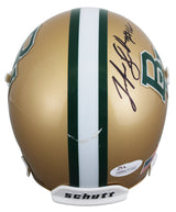 Baylor Josh Gordon Authentic Signed Gold Schutt Mini Helmet JSA #WPP177182