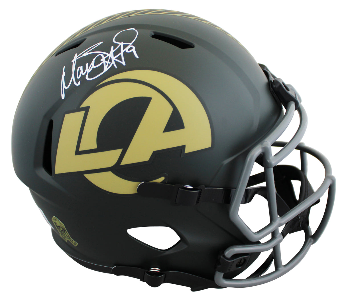 Rams Matthew Stafford Signed STS IV Full Size Speed Rep Helmet W/ Case BAS Wit