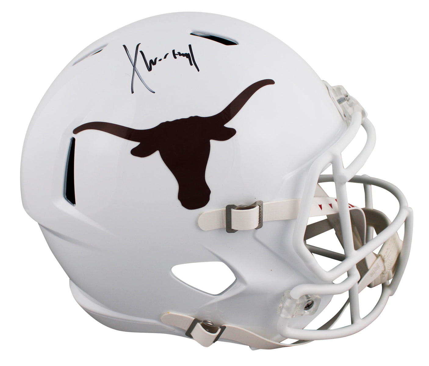 Texas Xavier Worthy Authentic Signed Full Size Speed Rep Helmet Fanatics